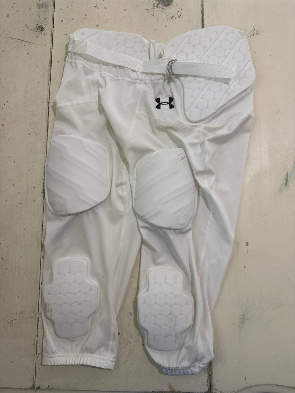 Under Armour Mens White Football Pants - Large